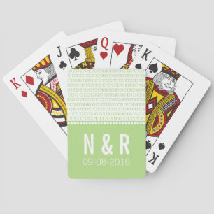 Green Geek Chic Binary Code Playing Cards Spielkarten