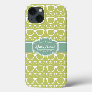 Green Geek Glasses Personalisiert Case-Mate iPhone Hülle