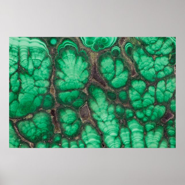 Green Gemustert Malachite Poster (Vorne)
