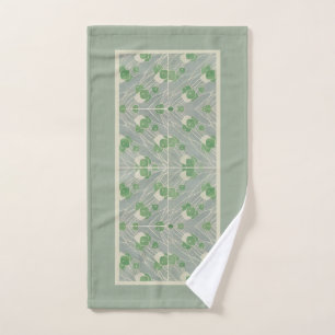 Green Geometric 1915 Hannah Borger Overbeck Handtuch
