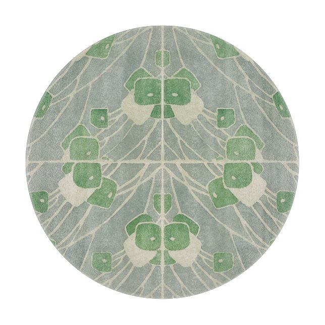 Green Geometric 1915 Hannah Borger Overbeck Schneidebrett (Vorderseite)