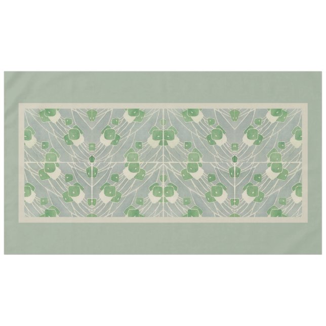 Green Geometric 1915 Hannah Borger Overbeck Tischdecke (Vorderseite (Horizontal))