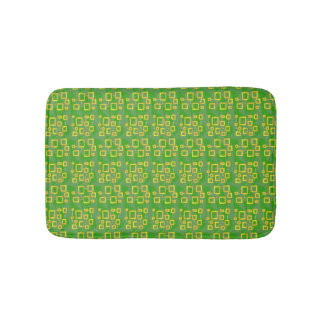 Green Geometric Bath Mat Badematte