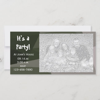 Green Geometric Camouflage Party Einladende Fotoka