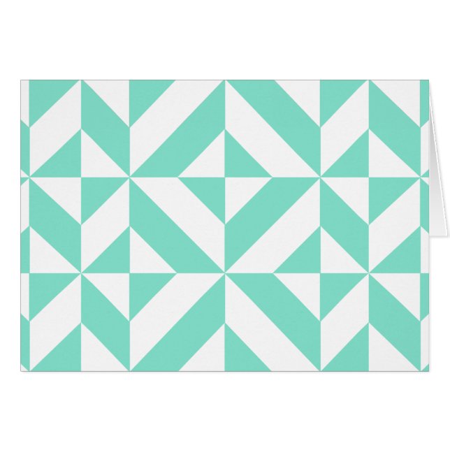 Green Geometric Deko Cube Muster (Vorderseite (Horizontal))