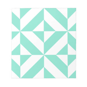 Green Geometric Deko Cube Muster Notizblock