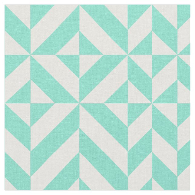 Green Geometric Deko Cube Muster Stoff (Nahaufnahme)