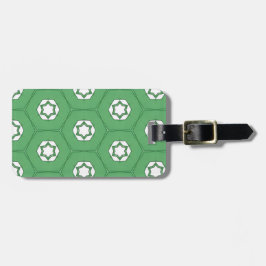 Green geometric design luggage tag gepäckanhänger
