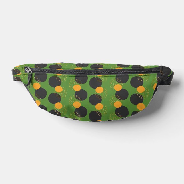 Green Geometric Fanny Pack Bauchtasche (Ablage )