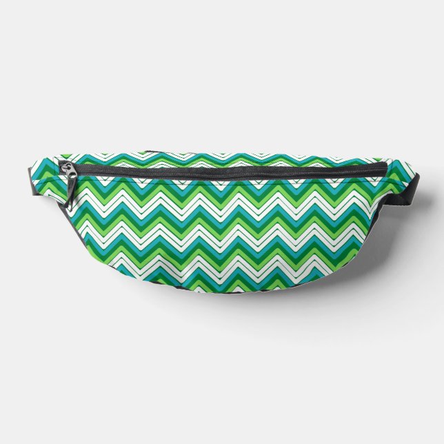 Green Geometric Fanny Pack Bauchtasche (Ablage )