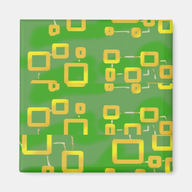 Green Geometric Magnet (Vorne)