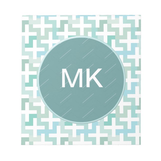 Green Geometric Notizblock (Vorderseite)