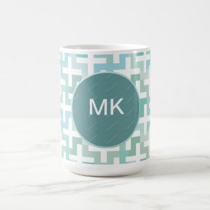 Green Geometric Tasse