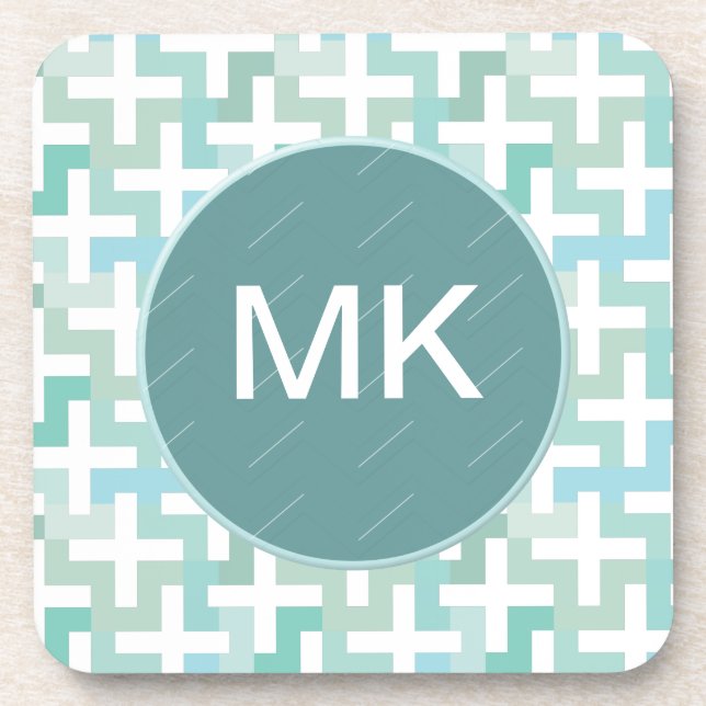 Green Geometric Untersetzer (Vorderseite)