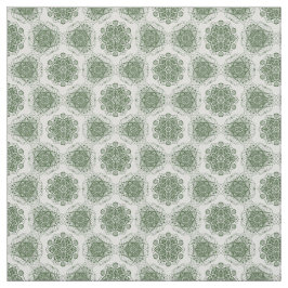 Green Geometry Mandala Stoff