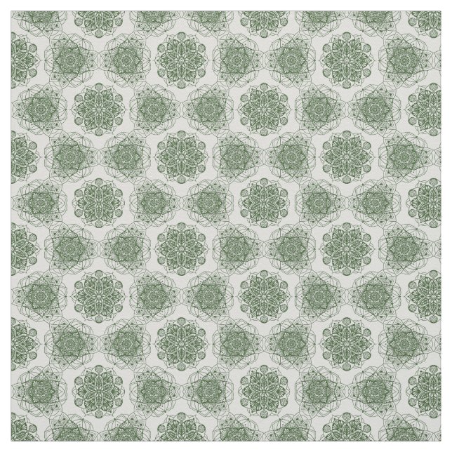 Green Geometry Mandala Stoff (Muster)