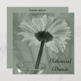 Green Gerber Daisy Wedding Probe Dinner Einladung