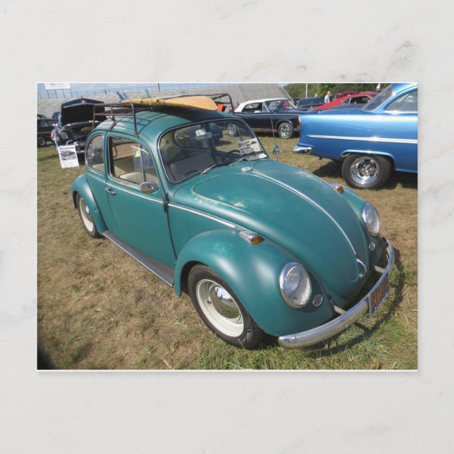 Green Germanic Sedan Postkarte (Vorderseite)