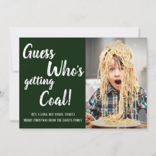 Green Getcoal Family Foto Weihnachtskarte