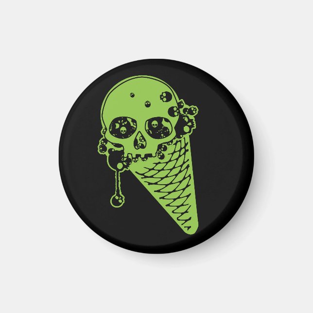 Green Giison Ice Creme Cone Magnet (Vorne)