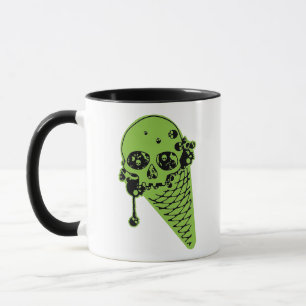 Green Giison Ice Creme Cone Tasse