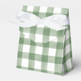 Green Gingham Baby Shower Geschenkschachtel