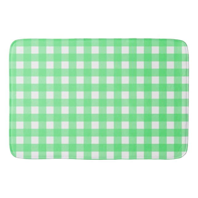 Green Gingham Badematte (Vorderseite)