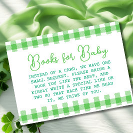 Green Gingham Books for Baby Begleitkarte