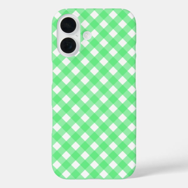Green Gingham Case-Mate iPhone Hülle (Rückseite)