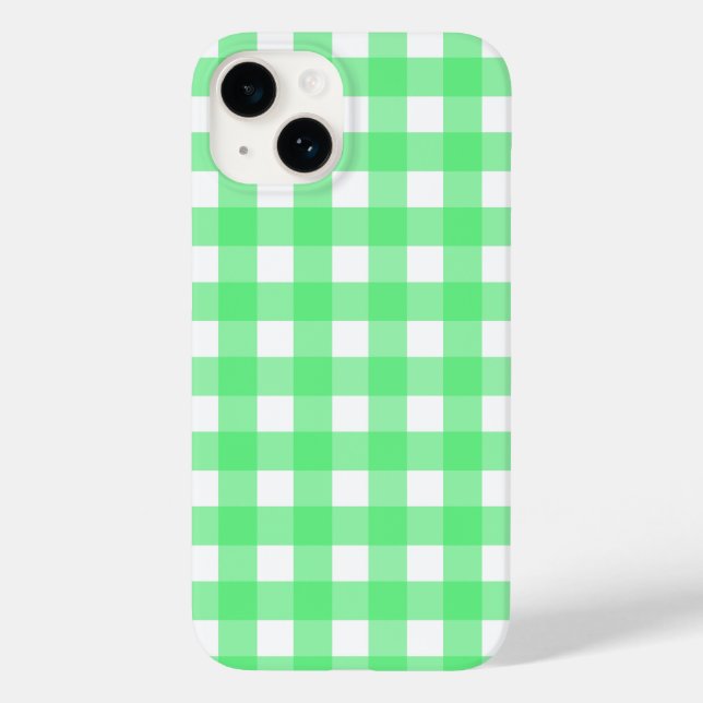 Green Gingham Case-Mate iPhone Hülle (Rückseite)
