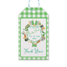 Green Gingham Charm Baby Shower Vielen Dank