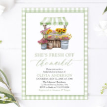 Green Gingham Fresh Off The Market Brautparty