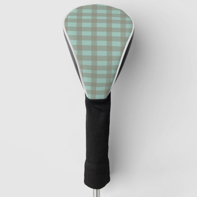 Green Gingham Golf Headcover (Vorderseite)