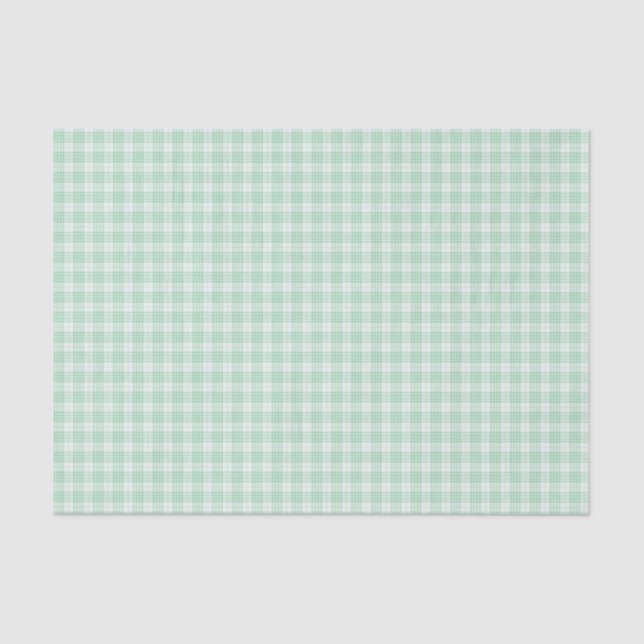 Green Gingham Kariert Seidenpapier (Vorderseite)