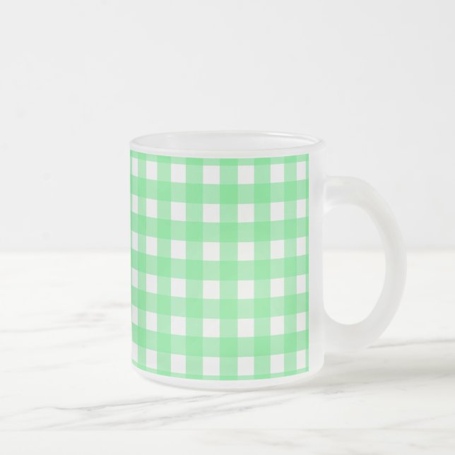 Green Gingham Mattglastasse (Rechts)