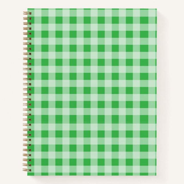 Green Gingham Notebook Notizbuch (Vorderseite)