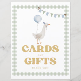 Green Gingham One Albern Goose Cards and Gifts Sig