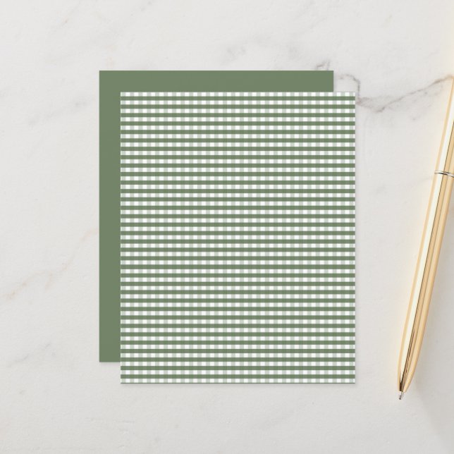 Green Gingham Pattern (Vorderseite/Rückseite Beispiel)