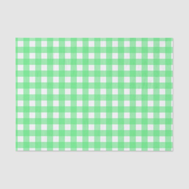 Green Gingham Seidenpapier (Vorderseite)