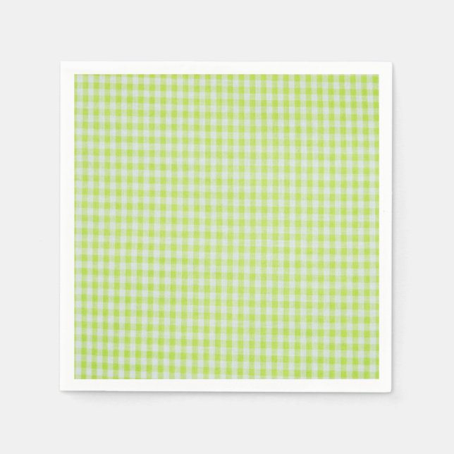 Green Gingham Serviette (Vorderseite)