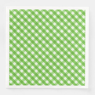 Green Gingham Serviette