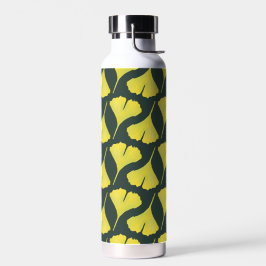 Green Gingko Leaf Nature Lover Botanisches Muster Trinkflasche