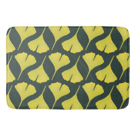 Green Ginkgo Leaf Muster - Botanischer Frühling Badematte