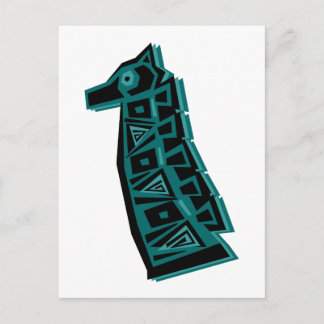 Green Giraffe Postkarte