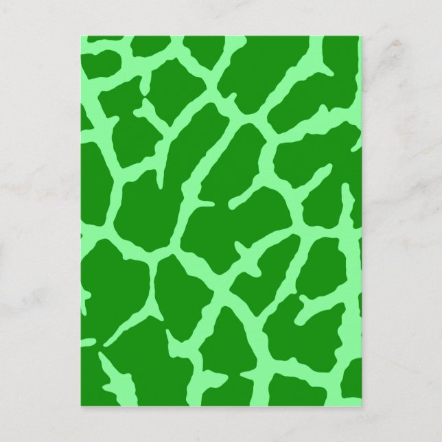 Green Giraffe Print Postkarte (Vorderseite)