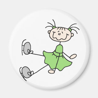 Green Girl Skater Magnet
