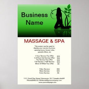 Green Girl Wellness-Center Massage Beauty Salon Po Poster