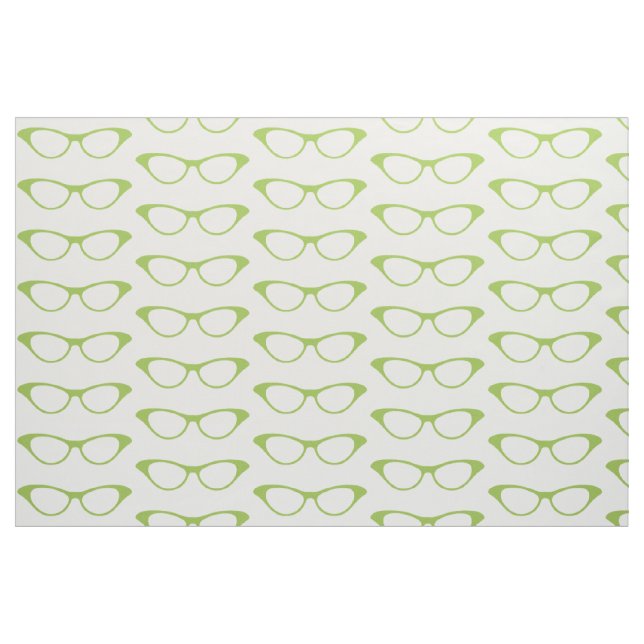 Green Girly Geek Glasses Fabric Stoff (Fat Quarter (45,7 x 55,9 cm))