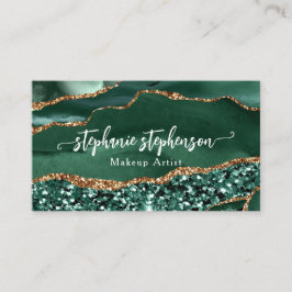 Green Glam Glitzer Agate Fashion Stylist Modernste Visitenkarte