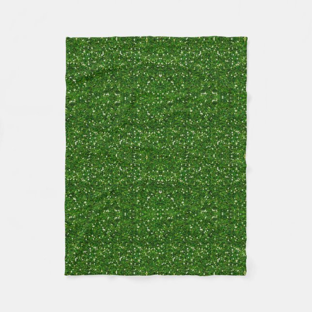 Green Glitzer Fleece Blanket (Vorderseite)